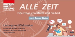 Alle_Zeit: Eine Frage von Macht und Freiheit“ mit der Autorin Teresa Bücker